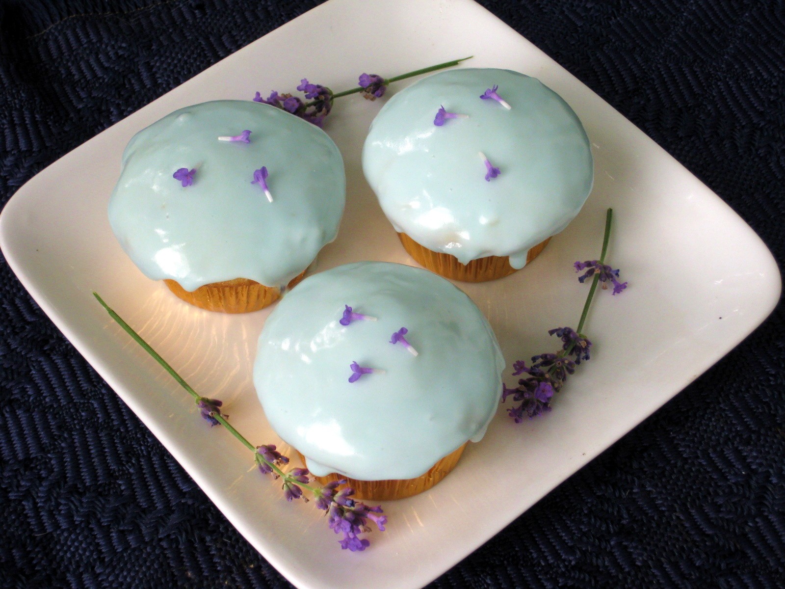 Lavender-Iced Cupcakes