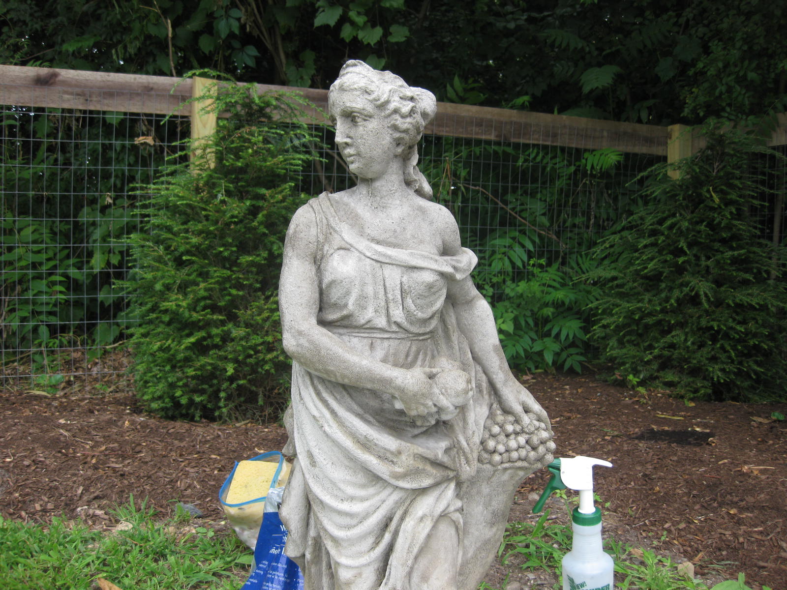 The EASY Way to Age a New Cement Statue