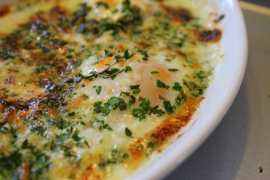 Shirred Eggs with Herbs & Garlic (Keto)