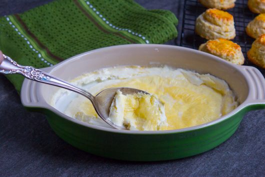 clotted cream scraping with spoon 4-25-16 jpg
