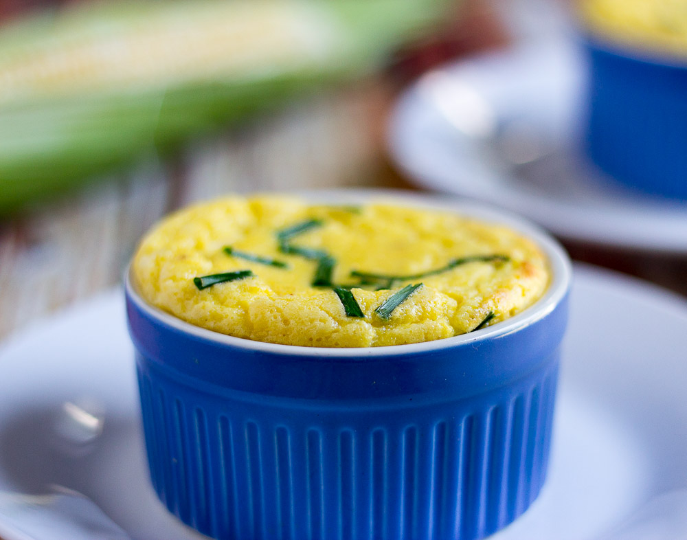 Blender Corn and Herb Soufflé (GF) Kevin Lee Jacobs