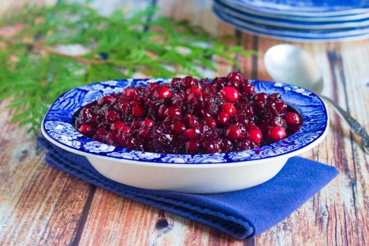 Cranberry Sauce with Red Wine and Ginger - Thanksgiving side dishes