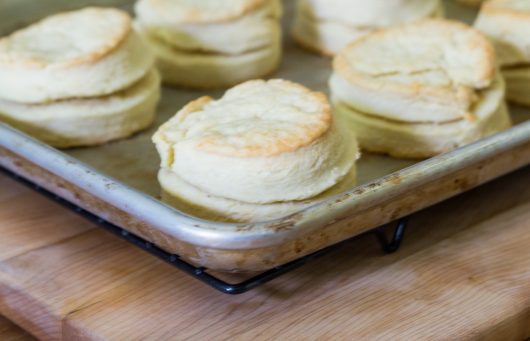 bake until biscuits are lightly browned