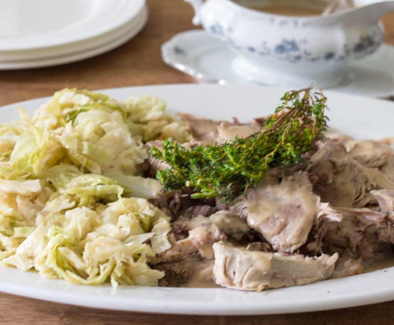 Instant Pot Pork Roast with Apples and Wine
