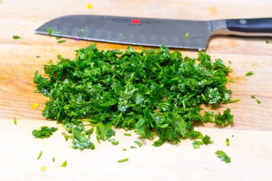 coarsely chop the cilantro