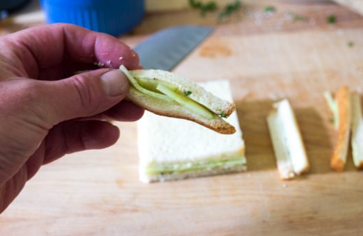 yes, you can eat the crusts from your cucumber and mint sandwich