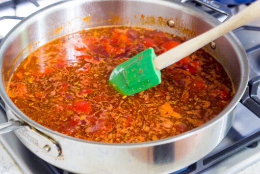 stir the marinara sauce