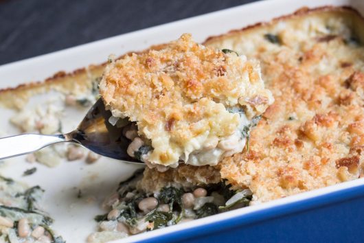 Spinach, Fennel and White Bean Gratin: a scrumptious way to enjoy your veggies!