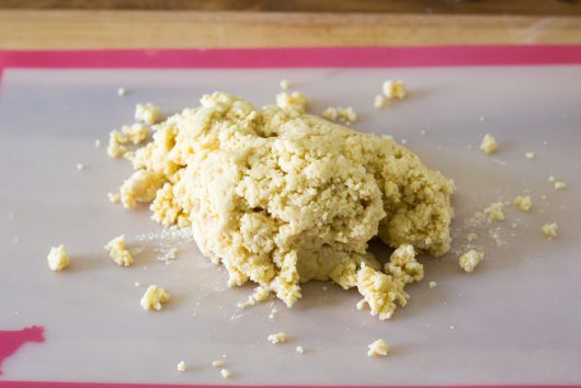 the crumbly dough for Rustic Peach Galette