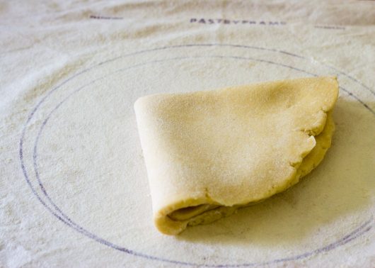 fold the dough into quarters