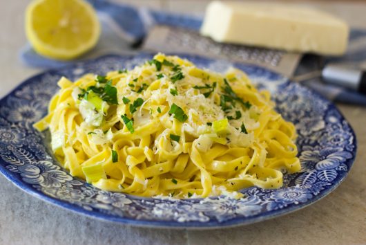 Creamy Leek and Lemon Fettuccine