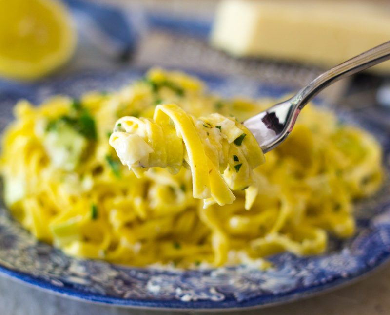 Watch: Creamy Leek and Lemon Fettuccine