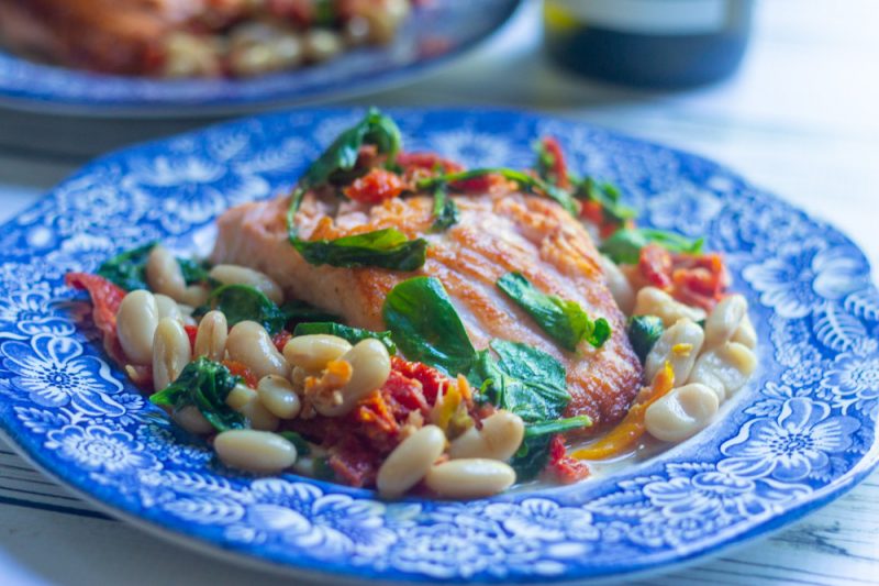 Halibut with Mushrooms and Spinach Kevin Lee Jacobs