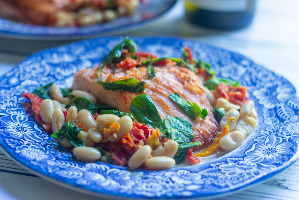 Tuscan Salmon Skillet Dinner Kevin Lee Jacobs