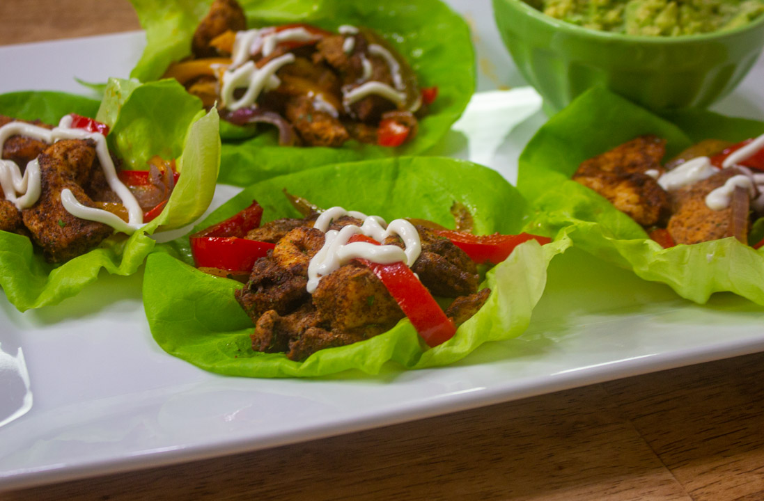 Chicken Fajita Lettuce Wraps (Glutenfree) Kevin Lee Jacobs