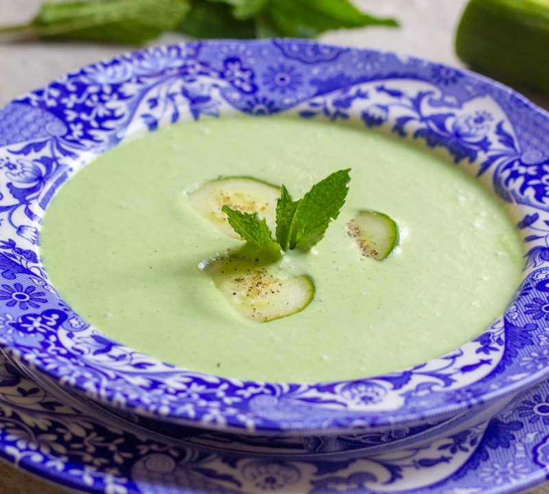 No-Cook Cucumber-Mint Soup
